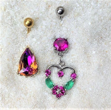 Load image into Gallery viewer, Purple Aurora Gem Gold Tone Capture the Sunset Belly Ring