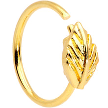 Load image into Gallery viewer, 20G 5/16 Gold Tone Feather Seamless Circular Ring