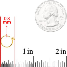 Load image into Gallery viewer, 20G 5/16 Clear CZ Gem Trio Gold Tone Seamless Circular Ring