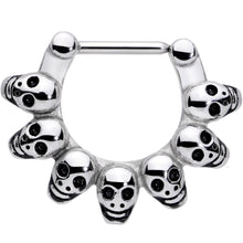 Load image into Gallery viewer, 16G 5/16 Wreath of Skulls Cartilage Clicker