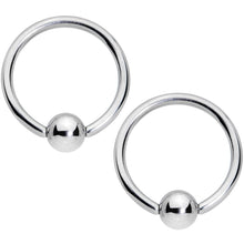 Load image into Gallery viewer, 14G 9/16 5/16 Aqua Gem Hearts BCR Barbell Nipple Ring Set