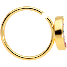Load image into Gallery viewer, 20G 5/16 Gold Tone Crescent Moon Seamless Circular Ring
