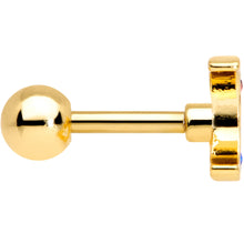 Load image into Gallery viewer, 16G 1/4 Multicolor Gem Gold Tone Moon Cartilage Tragus Earring
