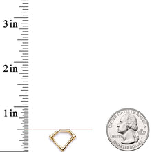 Load image into Gallery viewer, 16G 5/16 Gold Tone Geometric Rhombus Closure Ring