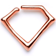 Load image into Gallery viewer, 16G 5/16 Rose Gold Tone Geometric Rhombus Closure Ring