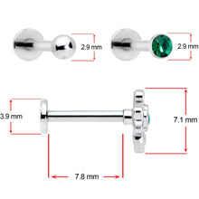 将图片加载到图库查看器,16G 5/16 Green Gem St Patricks Day Shamrock Labret Set of 3