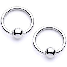 Load image into Gallery viewer, 14G 9/16 1/2 White Faux Opal Bunny BCR Barbell Nipple Ring Set