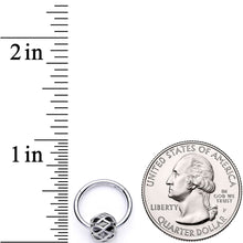将图片加载到图库查看器,16G 3/8 Geometric Pattern Bead Hinged Segment Ring