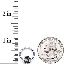 将图片加载到图库查看器,16G 3/8 Abstract Pattern Bead Hinged Segment Ring