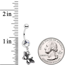 将图片加载到图库查看器,Clear Gem Catch That Butterfly Dangle Belly Ring