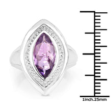 Load image into Gallery viewer, 2.00 Carat Genuine Amethyst .925 Sterling Silver Ring