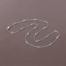 Load image into Gallery viewer, 1.80 Carat Genuine Emerald .925 Sterling Silver Necklace