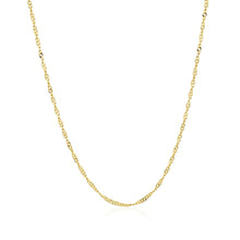 Load image into Gallery viewer, 14k Yellow Gold Singapore Style Adjustable Chain (1.40 mm)
