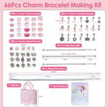将图片加载到图库查看器,66-Pieces: Charm Bracelet Making Kit