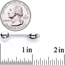 Load image into Gallery viewer, 14G 9/16 Space Aliens from Planet Saturn Barbell Nipple Ring Set
