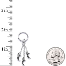 将图片加载到图库查看器,16G 3/8 Triple Crescent Moon Dangle Hinged Segment Ring