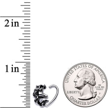 将图片加载到图库查看器,16G 3/8 Clear CZ Unicorn Right Heart Closure Ring