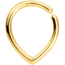 将图片加载到图库查看器,16G Gold Tone Teardrop Closure Ring