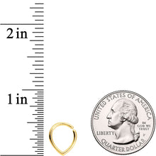 将图片加载到图库查看器,16G Gold Tone Teardrop Closure Ring