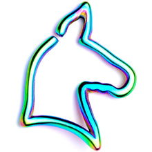 Load image into Gallery viewer, 16G 5/16 Rainbow Darling Doggy Cartilage Closure Ring