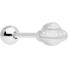 将图片加载到图库查看器,Space Alien Spacecraft UFO Barbell Tongue Ring