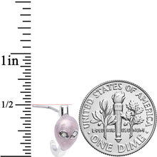 Load image into Gallery viewer, 20G White Faux Opal Pink Alien Faux Hoop L Shaped Nose Ring