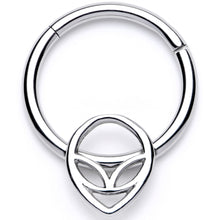 Load image into Gallery viewer, 16G 3/8 Happy Smiling Alien Hinged Segment Ring