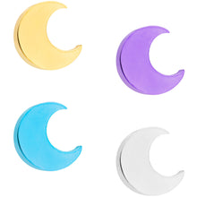 Load image into Gallery viewer, 16G 5/16 Multicolor Crescent Moon Labret Monroe Tragus Set of 4