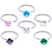 Load image into Gallery viewer, 20G 5/16 Pastel Gem Rhombus Nose Hoop Set of 6