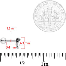 Load image into Gallery viewer, 16G 1/4 Clear Gem Rockin' Revolver Gun Cartilage Tragus Earring