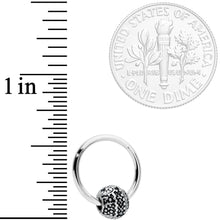 将图片加载到图库查看器,16G 3/8 Tiny Texture Pattern Bead Hinged Segment Ring