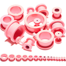Load image into Gallery viewer, Sweet Pastel Pink Screw Fit Tunnel Plug Set 16G to 19mm