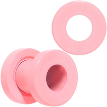Load image into Gallery viewer, Sweet Pastel Pink Screw Fit Tunnel Plug Set 16G to 19mm