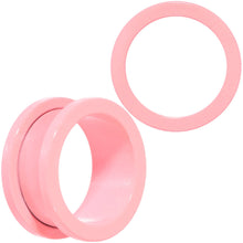 Load image into Gallery viewer, Sweet Pastel Pink Screw Fit Tunnel Plug Set 16G to 19mm