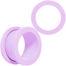 Load image into Gallery viewer, Sweet Pastel Purple Screw Fit Tunnel Plug Set 16G to 19mm