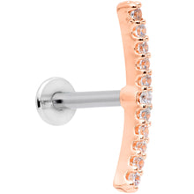 Load image into Gallery viewer, 16G Clear CZ Rose Gold Tone Captivating Cartilage Tragus Earring