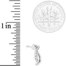 将图片加载到图库查看器,20G 1/4 Clear CZ Twisting Strands Nose Bone
