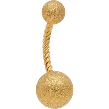 将图片加载到图库查看器,Yellow Anodized Tastefully Twisted Belly Ring