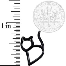 将图片加载到图库查看器,16G Black One Cool Kitty Cat Closure Ring