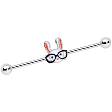 将图片加载到图库查看器,14G Nerdy Easter Bunny Industrial Barbell 38mm