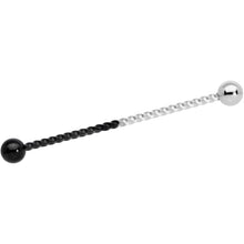 Load image into Gallery viewer, 14G Black Steel Two Tone Twisted Industrial Barbell 38mm