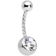 Load image into Gallery viewer, Clear Gem Multicolor Three Dimensional Flower Belly Ring Set of 3