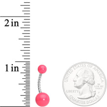 将图片加载到图库查看器,Pink Glow in the Dark Totally Twisted Belly Ring