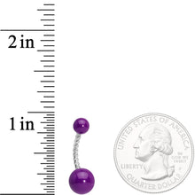 Load image into Gallery viewer, Purple Glow in the Dark Totally Twisted Belly Ring