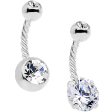 将图片加载到图库查看器,Clear Gem Totally Twisted Belly Ring Set of 2