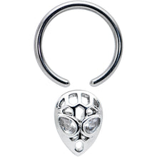 将图片加载到图库查看器,16G 3/8 Clear CZ Gem Openwork Alien Hinged Segment Ring