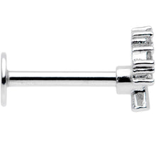 Load image into Gallery viewer, 16G 5/16 Clear CZ Gem Tree of Life Labret Monroe Tragus