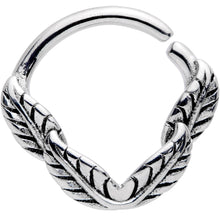 Load image into Gallery viewer, 16G 3/8 Ring of Feathers Closure Ring