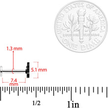 Load image into Gallery viewer, 16G 5/16 Black Cat Internally Threaded Labret Tragus
