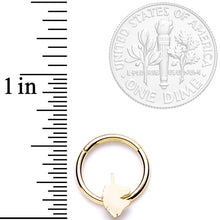 Load image into Gallery viewer, 16G 3/8 Gold Tone Unicorn Hinged Segment Ring
